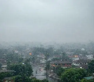 chuva forte e ventos de 70 km/h