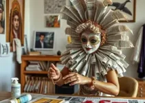 artesão papel de jornal cola de amido