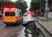ambulância engolida