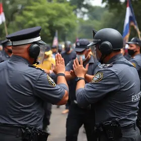 agressão policial durante velório