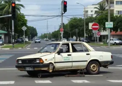 poste 'estacionado' em Bauru