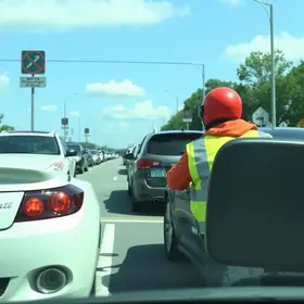 motorista que estacionou em vaga após acidente