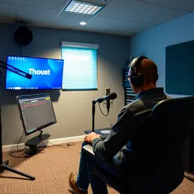 agendamento online sala de podcast