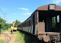 remoção de vagões de trem abandonados